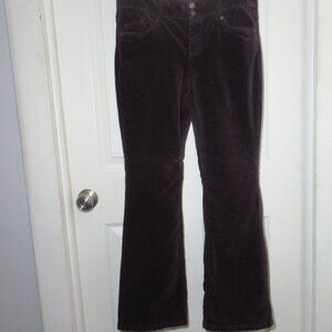 Route 66 Size 10 Corduroy Flare or Bootcut Womens Pants Eggplant Purple Plum